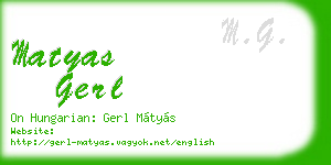 matyas gerl business card
