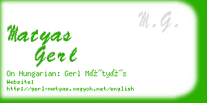 matyas gerl business card
